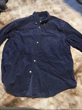 Saddlebred Navy Corduroy Button-Down Shirt